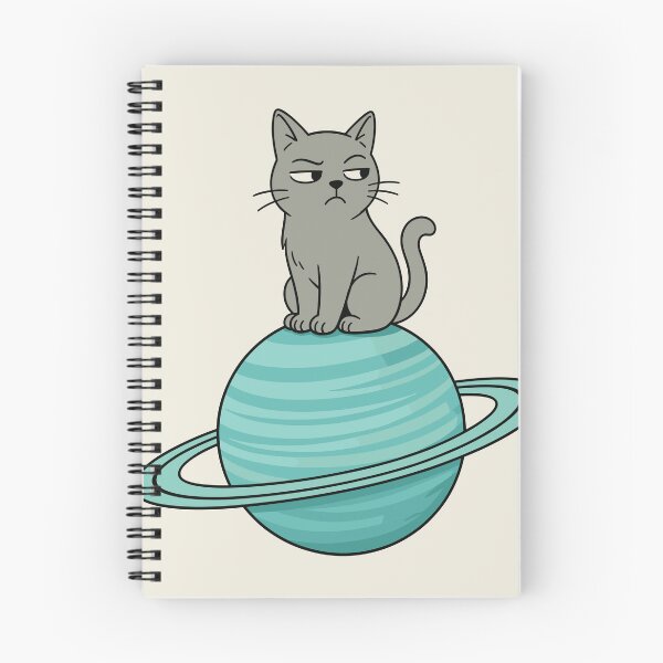 Item preview, Suspicious Gray Cat Sitting on Uranus Funny Space Planet Design designed and sold by American Spirit.