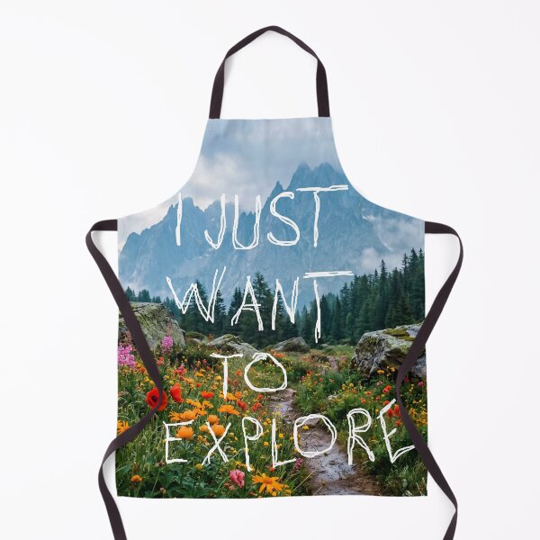 Item preview, I Just Want To Explore – Alpine Wildflower Mountain Nature Quote designed and sold by InfiniteOrbit.