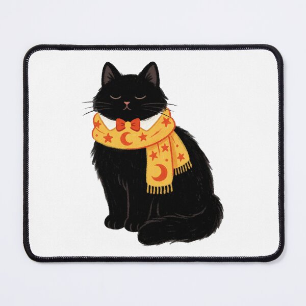 Item preview, Black Cat Sticker | Cozy Fall Cat designed and sold by AillustriaAK.