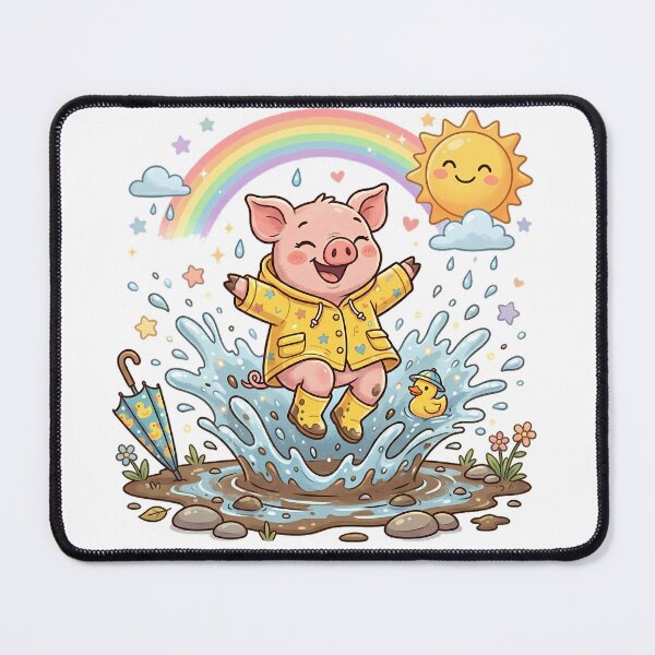 Item preview, Cute Pig in Raincoat designed and sold by MzulhilmiZam.