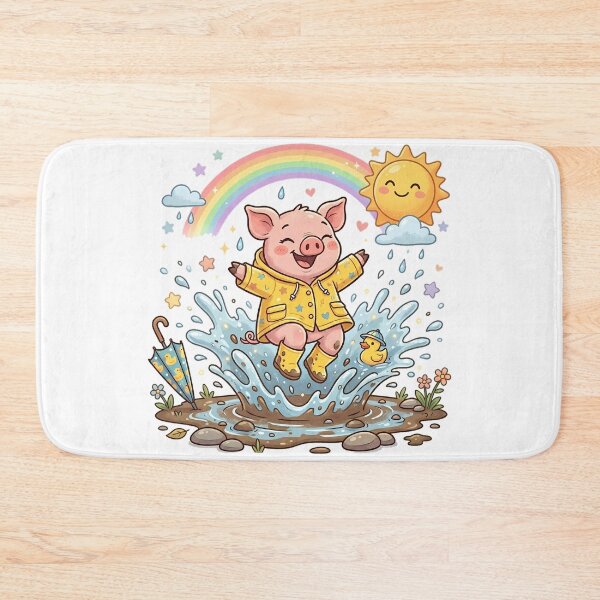 Item preview, Cute Pig in Raincoat designed and sold by MzulhilmiZam.