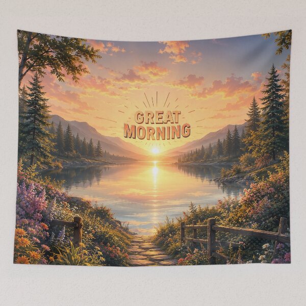 Item preview, Golden Sunrise Morning Path designed and sold by BlissBlvdShop.