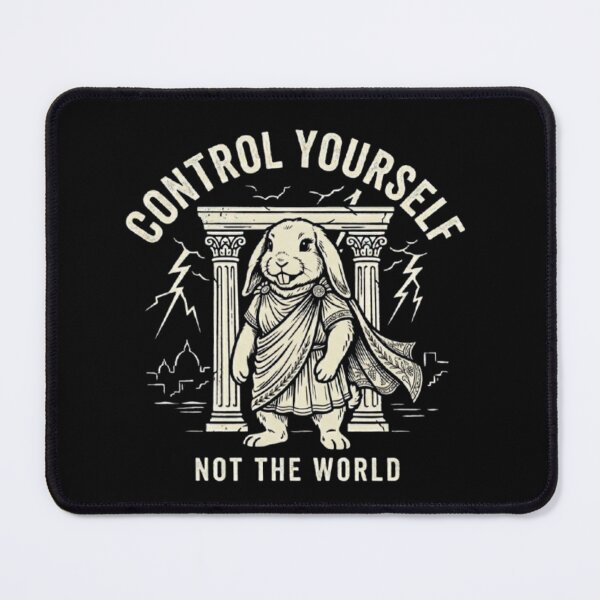 Item preview, Control Yourself Not The World – Stoic Rabbit Design designed and sold by Dogandesighn.