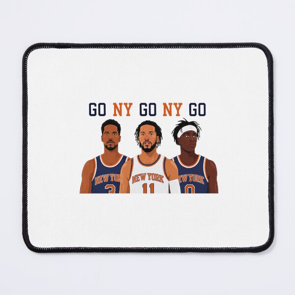 Item preview, Jalen Brunson Josh Hart Towns Og Anunoby Cartoon Go Ny Go Ny Go New York Knicks Basketball designed and sold by NBHamRadio.