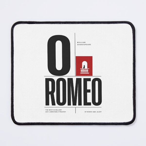 Item preview, O Romeo Minimalist Abstract Geometric Literary Poster designed and sold by Fenay Designs.