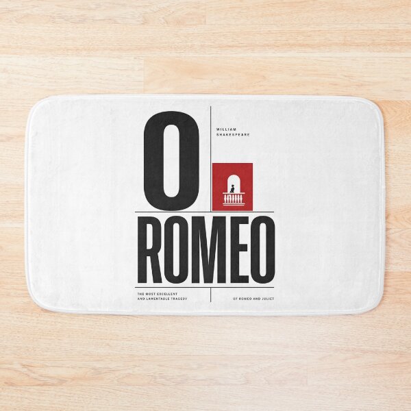Item preview, O Romeo Minimalist Abstract Geometric Literary Poster designed and sold by Fenay Designs.