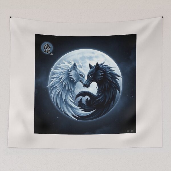 Item preview, Wolf yin yang  designed and sold by Black Rose Products .
