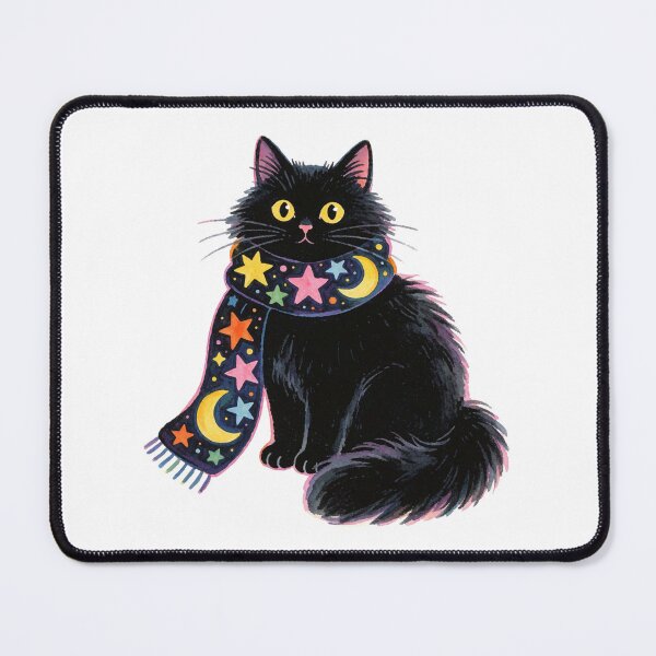 Item preview, Black Cat Sticker | Cozy Fall Cat designed and sold by AillustriaAK.