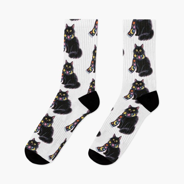 Item preview, Black Cat Sticker | Cozy Fall Cat designed and sold by AillustriaAK.