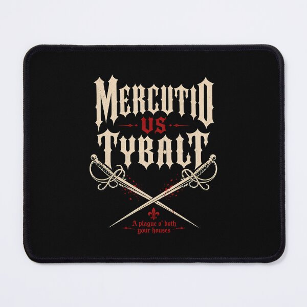 Item preview, Mercutio vs Tybalt Crossed Swords Verona Duel Graphic designed and sold by Fenay Designs.