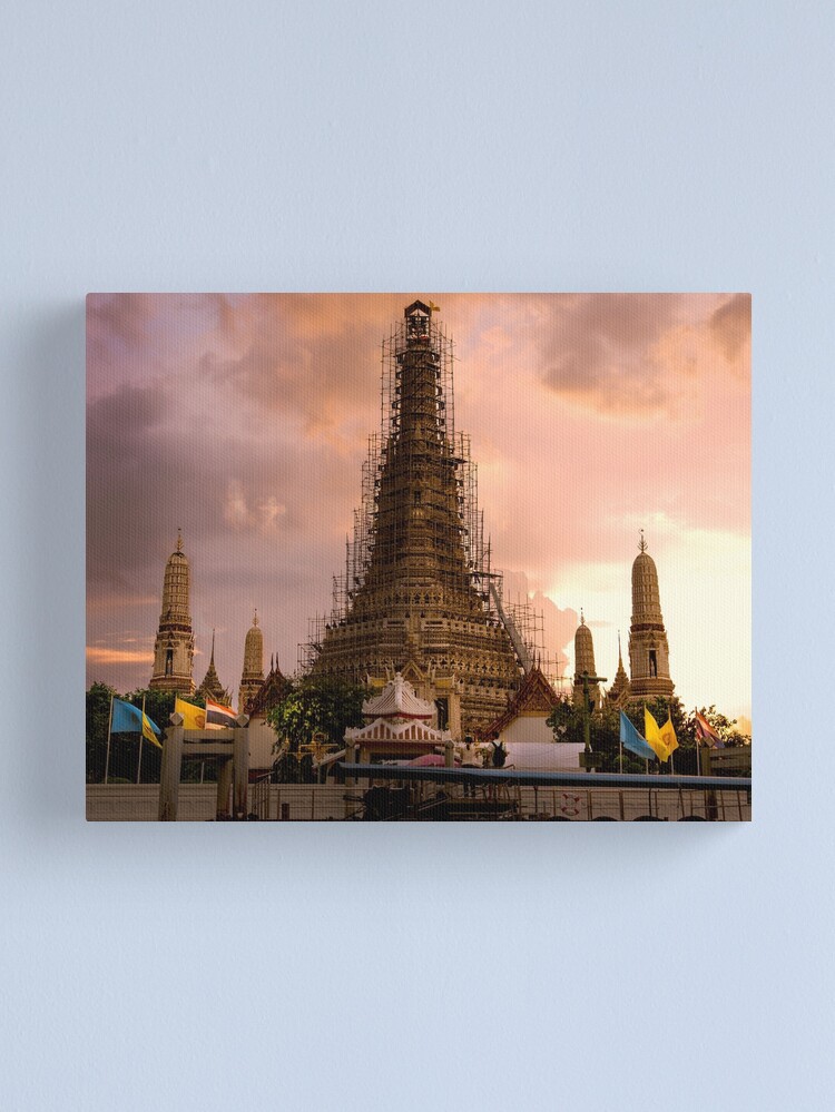 Thumbnail 1 of 3, Canvas Print, Wat Arun(Temple of Dawn) designed and sold by darren-j-mcleod.