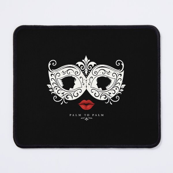 Item preview, Palm To Palm Masquerade Mask Silhouette Optical Art designed and sold by Fenay Designs.