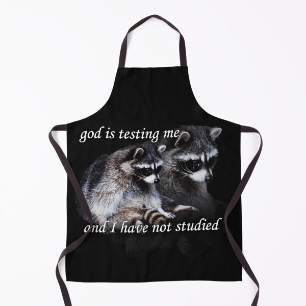 Item preview, God Is Testing Me And I Have Not Studied Raccoon Student Exam Humor designed and sold by AmaXONIC.