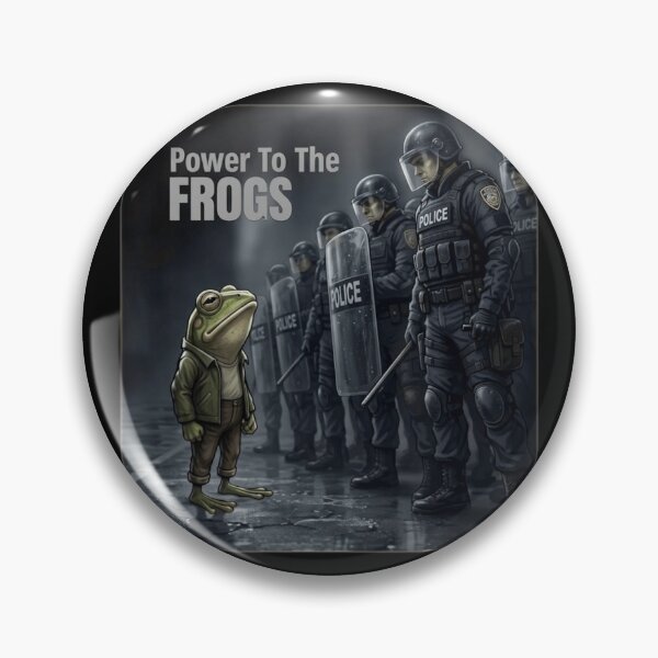 Item preview, Power To The Frogs - Rebel Amphibian Protest Art designed and sold by haitrieuic96.