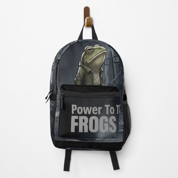 Item preview, Power To The Frogs - Rebel Amphibian Protest Art designed and sold by haitrieuic96.