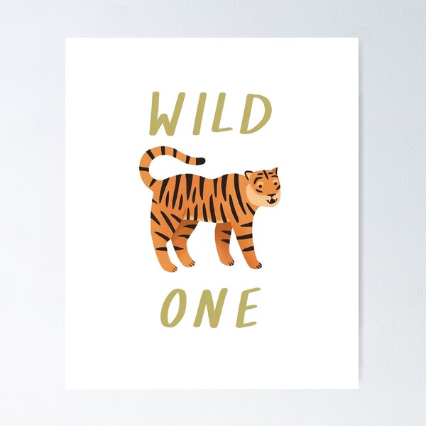 Item preview, Wild One Tiger — Cute Nursery Jungle Illustration designed and sold by Colorful-Garden.
