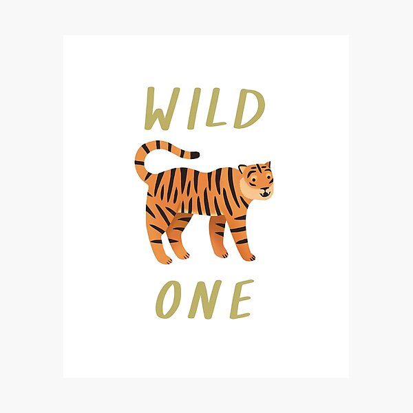 Item preview, Wild One Tiger — Cute Nursery Jungle Illustration designed and sold by Colorful-Garden.