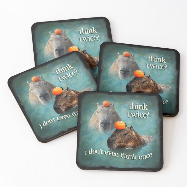 Item preview, Think Twice? I Don't Even Think Once Capybara Funny Meme designed and sold by AmaXONIC.