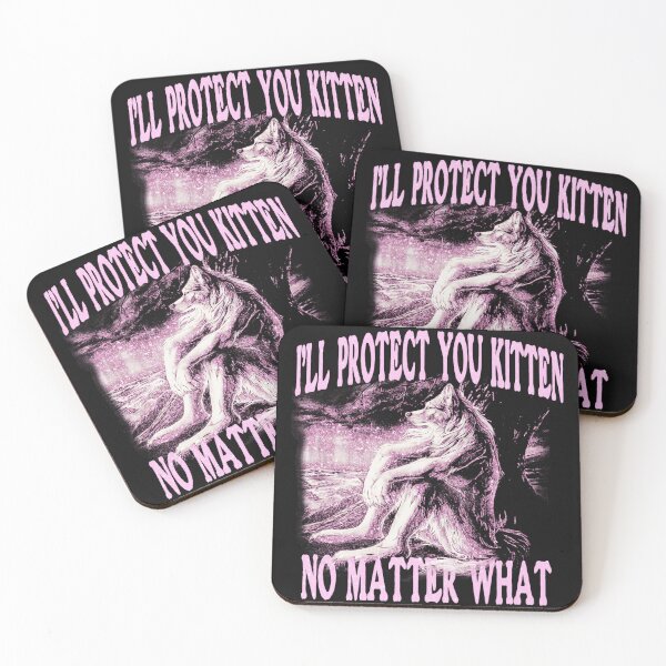 Item preview, I'll Protect You Kitten No Matter What Wolf Protector Loyalty designed and sold by AmaXONIC.