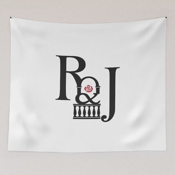 Item preview, Romeo and Juliet R&J Monogram Rose Balcony Art designed and sold by Fenay Designs.