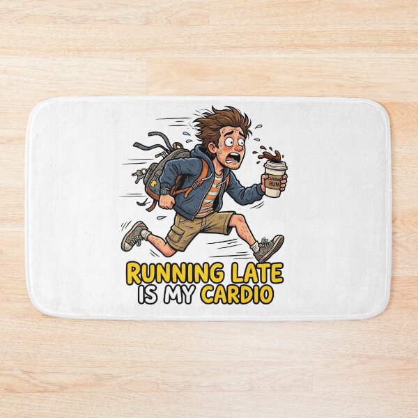Item preview, Running Late Is My Cardio Funny Coffee Design designed and sold by D3monic.