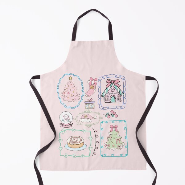 Item preview, Pink Christmas Cottagecore doodle Collection designed and sold by BritishDelights.