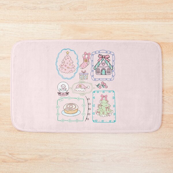 Item preview, Pink Christmas Cottagecore doodle Collection designed and sold by BritishDelights.