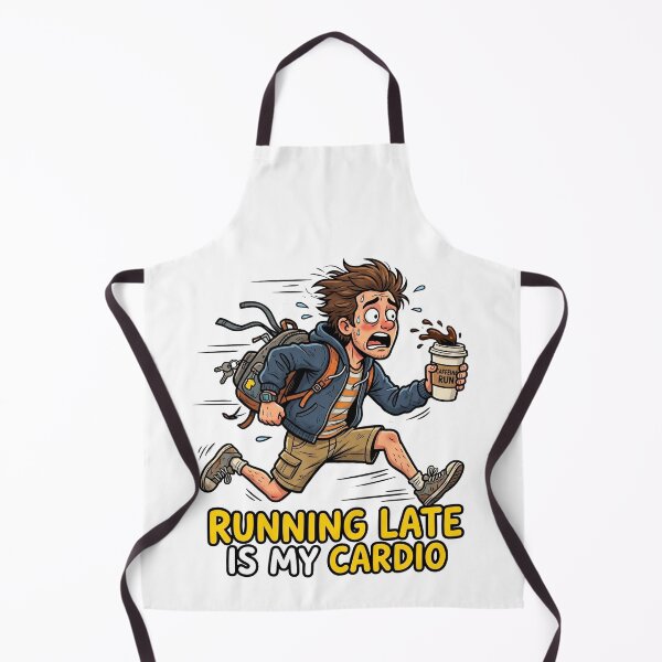 Item preview, Running Late Is My Cardio Funny Coffee Design designed and sold by D3monic.