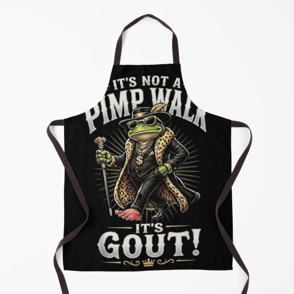 Item preview, It's Not A Pimp Walk It's Gout Funny Frog Pimp Style Illustration designed and sold by haitrieuic96.