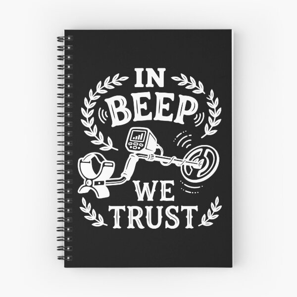 Item preview, In Beep We Trust - Metal Detecting Badge Style White Illustration designed and sold by Sekla-Studio.