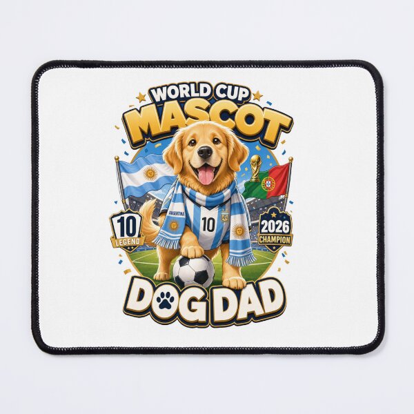 Item preview, World Cup 2026 Mascot Golden Retriever Dog Dad Kawaii T-Shirt designed and sold by Ashley critters.