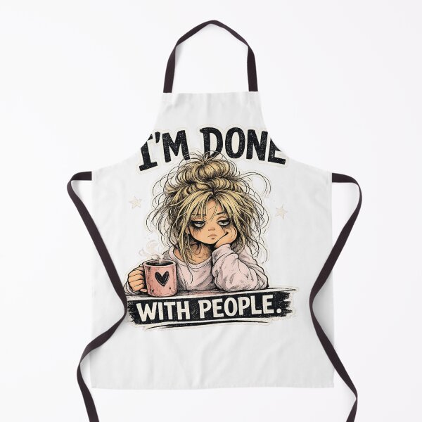 Item preview, I’m Done With People Funny Introvert Coffee Girl designed and sold by AgnesDream.