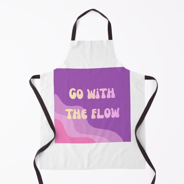Item preview, go with the flow cute groovy retro typography designed and sold by MyArtDream.