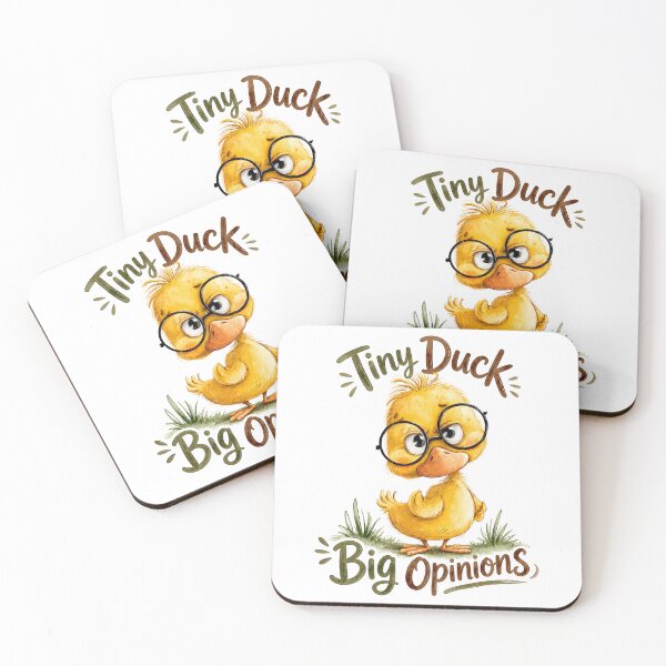 Item preview, Tiny Duck Big Opinions Funny Cute Duck Attitude Sticker designed and sold by VikArt7.