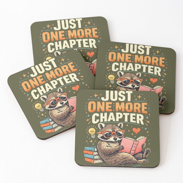 Item preview, Just One More Chapter - Kawaii Reading Raccoon designed and sold by legendaryskins.