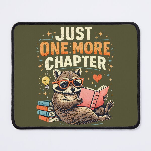 Item preview, Just One More Chapter - Kawaii Reading Raccoon designed and sold by legendaryskins.