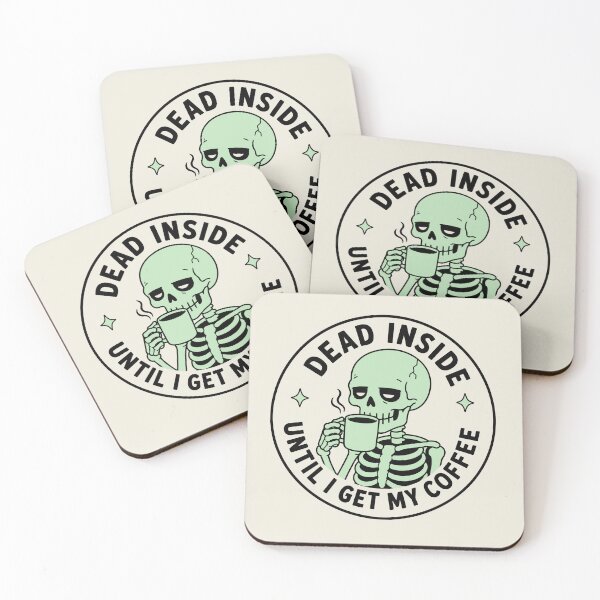 Item preview, Mint Green Skeleton Drinking Coffee Design designed and sold by American Spirit.