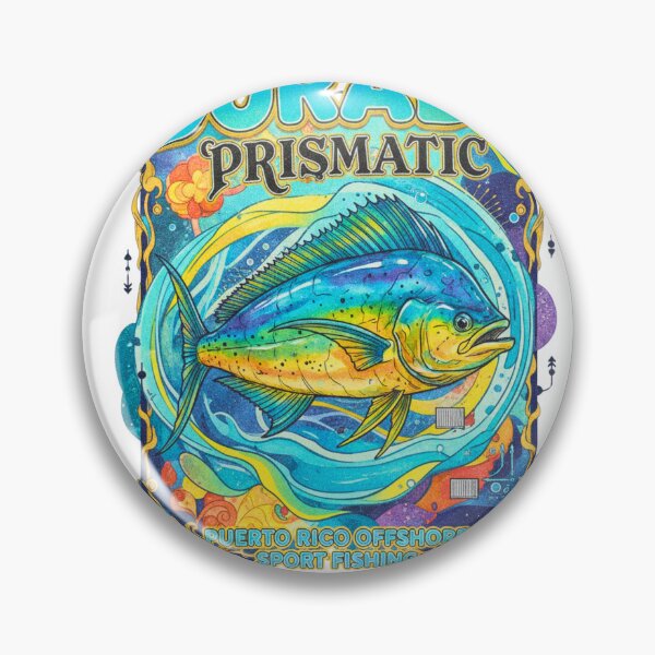 Item preview, Dorado Prismatic Abstract Mahi Mahi Puerto Rico Sport Fishing designed and sold by FitEnvy.