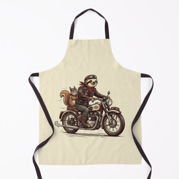 Item preview, Vintage Speed Sloth & Squirrel – Retro Biker Animals designed and sold by Dogandesighn.