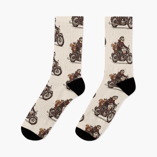 Item preview, Vintage Speed Sloth & Squirrel – Retro Biker Animals designed and sold by Dogandesighn.