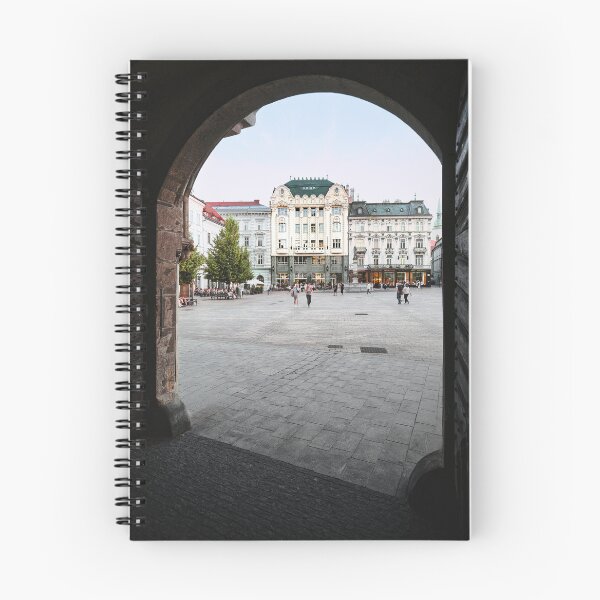 Item preview, View of Bratislava Old Town’s Main Square through a historic stone archway, Slovakia. designed and sold by RastislavS.