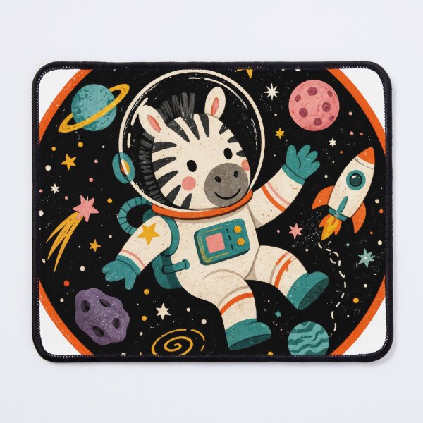 Item preview, Wall Art - Postcard - #3 - Astronaut Zebra: Cosmic Safari designed and sold by ForeverPrintsOK.