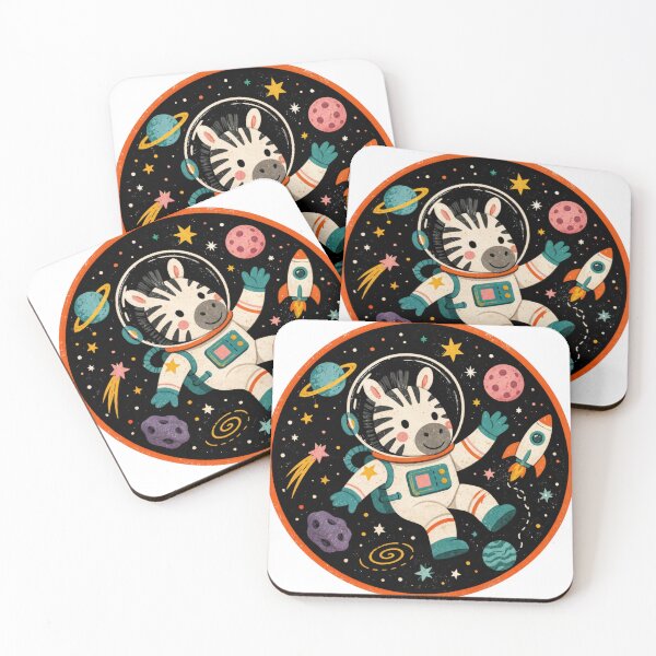Item preview, Wall Art - Postcard - #3 - Astronaut Zebra: Cosmic Safari designed and sold by ForeverPrintsOK.