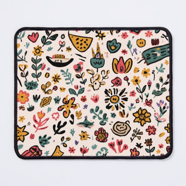 Item preview, Whimsical Garden Doodle Pattern – Cute Folk Art Floral Illustration designed and sold by My Gluten Free Life UK.