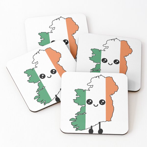 Item preview, Cute Ireland Map Smiling Face Character Irish Pride designed and sold by heartofireland.