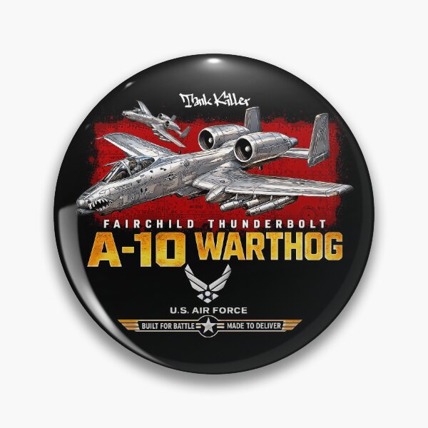 Item preview, A-10 Warthog Thunderbolt II USAF Attack Aircraft Vintage Military Aviation Design designed and sold by Aerolovers.