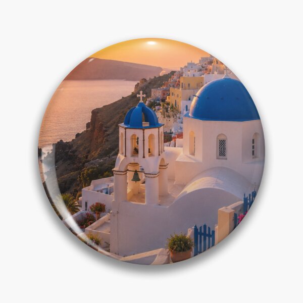 Item preview, Santorini Greece Sunset Travel Poster designed and sold by Tienda-Vane.