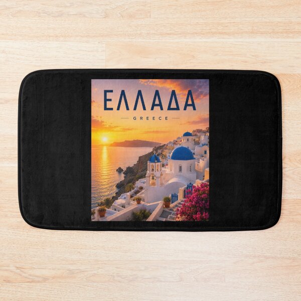 Item preview, Santorini Greece Sunset Travel Poster designed and sold by Tienda-Vane.
