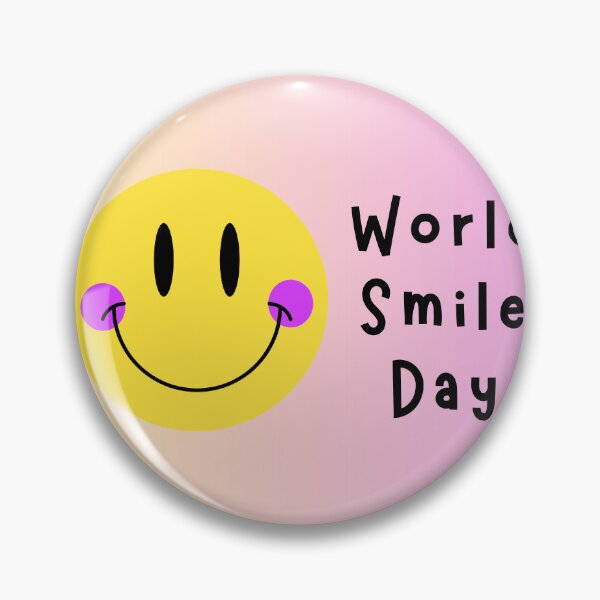 Item preview, World Smile Day yellow smiley face / Yellow, pink, and black smiley face designed and sold by Aliss20.