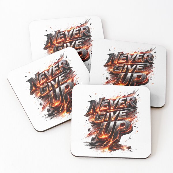 Item preview, Never Give Up Inferno Steel Resolve designed and sold by BlissBlvdShop.